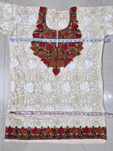 Kashmiri Embroidery Short Kurti