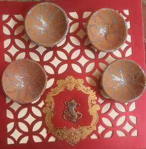 Glittery Diya Set Of 30