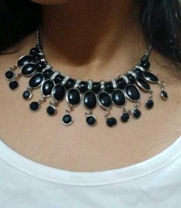 Necklace Earrings Set Oxidized