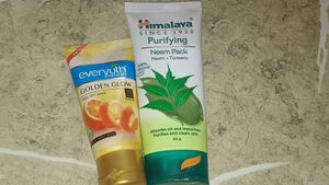 HIMALAYA Neem Face Pack, EVERYUTH Golden Glow Peel