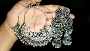 Silver Earrings Set