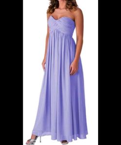 Lilac Strapless Maxi Dress