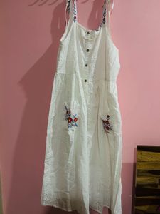 ZUDIO White Dress SCHIFFILI PRINT
