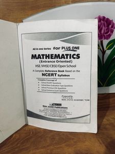 Plus One Maths Textbook NCERT Syllabus Neet JEE