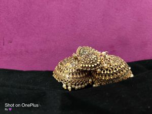 Antique Gold Jhumka Earrings