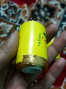 Glossy Golden Silk Threads Set Of 3