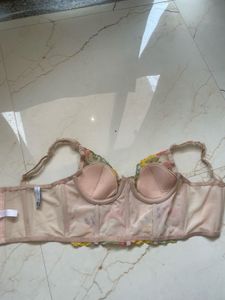 Floral Fantasy Embroidered Mesh Bralette