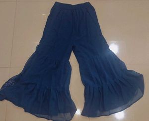 Blue Embellished sharara Suit