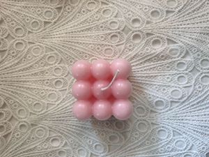Rose Scented Pink Bubble Candle