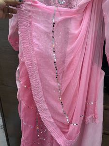 Pink Embellished Salwar Kameez Suit(handwork)