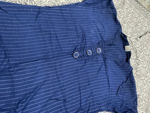 Blue Striped Tunic Kurta