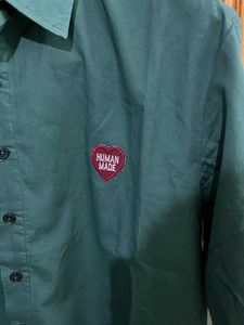 GLITCHEZ (MYNTRA) GREEN DROP SHOULDER COTTON SHIRT