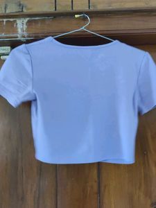 Cute Lavender Crop Top