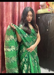 Green Banarasi Saree