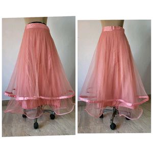 Pink Net Ethnic Skirt Length 40 Inches