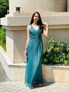 Elegant Teal Maxi Dress