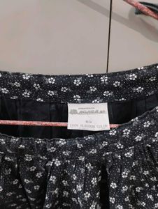 Black Floral Skirt