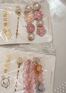Floral Hair Clip Set of -2  New