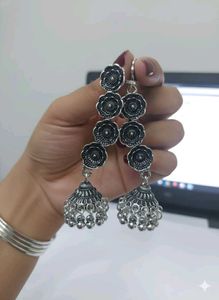 Floral Jhumka Ear Cuff Earrings