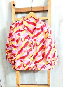 Multicolour printed cotton shirt size-46-48