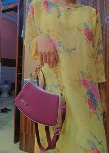 COMBO OFFER Floral Dress And sling Bag 🌸