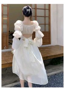 Long, Bell Sleeves Midi Dress