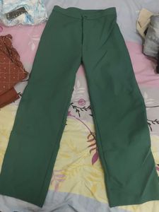 Green Straight Denim High waist