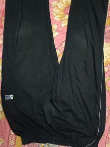 Black Track Pants with Stripe