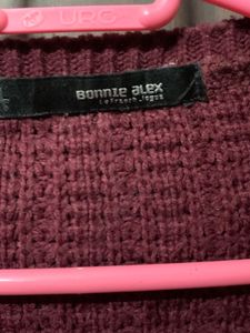 Burgundy Knit Cardigan