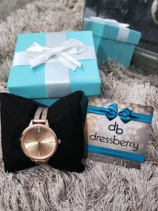 DressBerry Rose Gold Analogue Watch