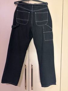 Black Denim Carpenter Pants