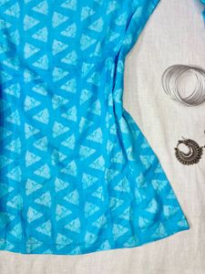 Boho Blue Short Pinteresty Kurti