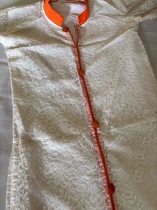White A line Lace kurti