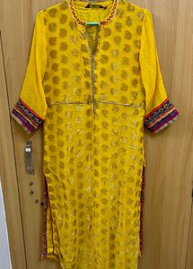 Rangriti Yellow Festive Kurta