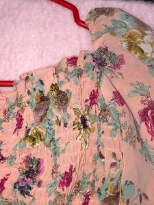 Floral Print Long Sleeve Top