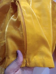 Yellow Shiny Blouse