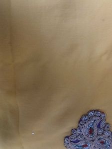 New Yellow Sare With Grand Pattern