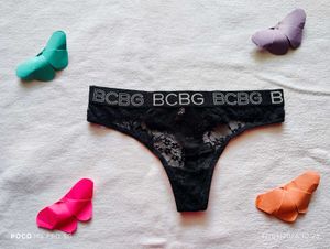BCBG Black Thong