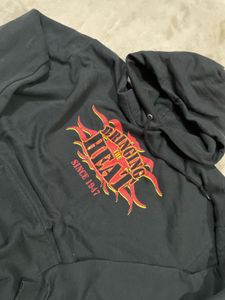 Bring the heat Graphic Print Black Hoodie