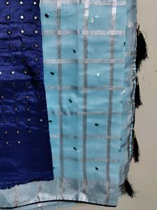 New linen Saree With Blouse
