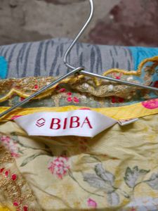 Biba Elegant Yellow Kurta Set