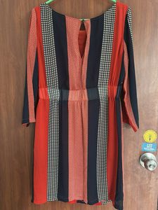 Retro Style Striped Mini Dress