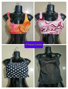 4-Piece  Sport Bra Bundle Size Small