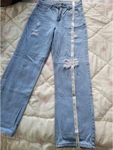 Ripped Wide Leg Jeans