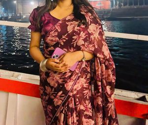 Floral Print Saree