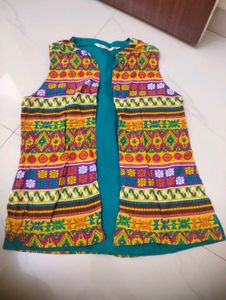 Colorful Patterned Sleeveless Vest