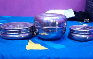 Steel Tiffin Set Combo Of 3
