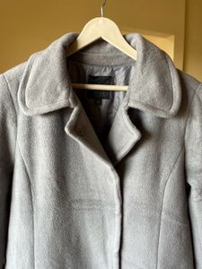 Elegant Gray Wool Blend Coat