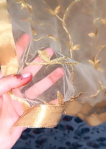 Golden Net Dupatta. 💛