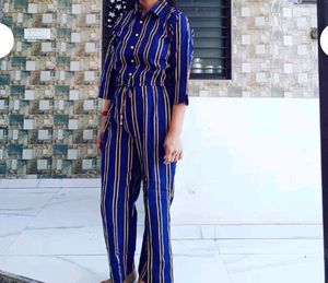 Blue Jumpsuit Active Wear